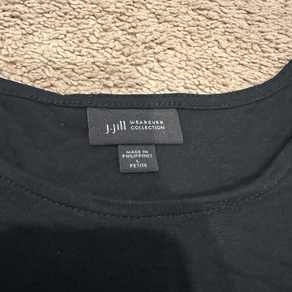 J.Jill Wearever Collection Black 3/4 Sleeve Top – Petite Large (L) - Picture 4 of 5